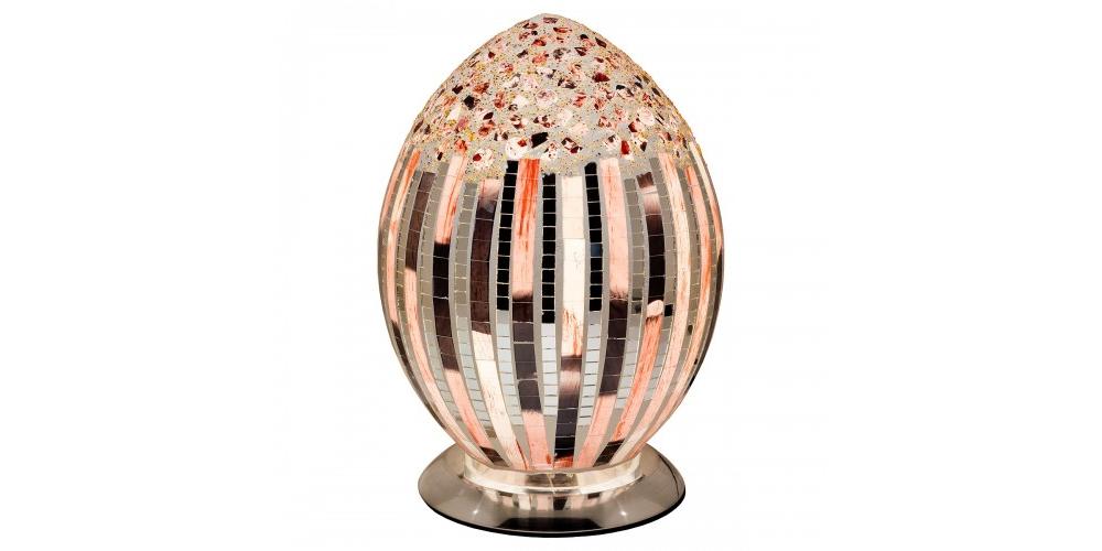Mosaic Egg Lamp in Silver & Pinks £59.99