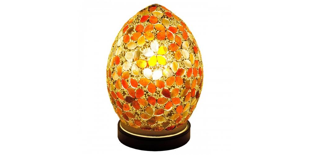 Mosaic Mini Egg Lamp in Amber & Gold £27.99