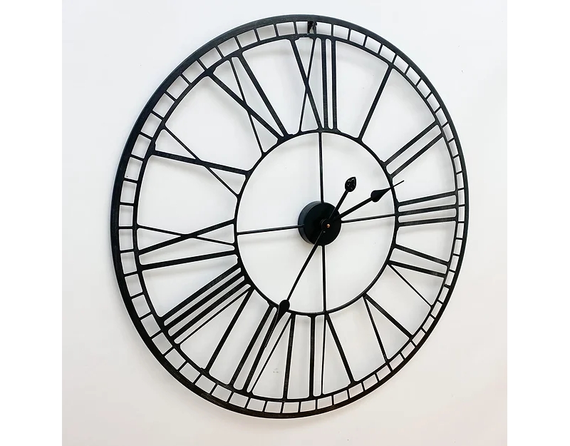 black metal wall clock 70cm £59.99