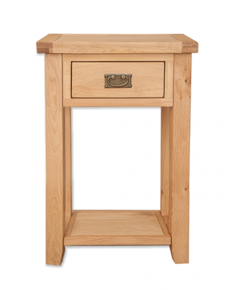 natural oak 1 drawer console 