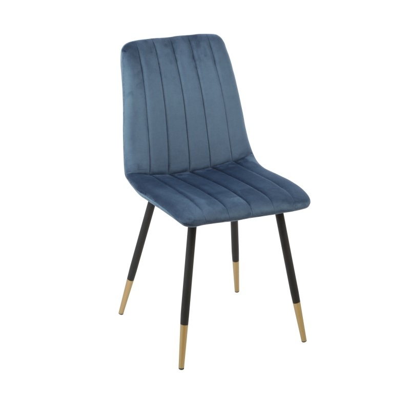 blue velvet dining chair 