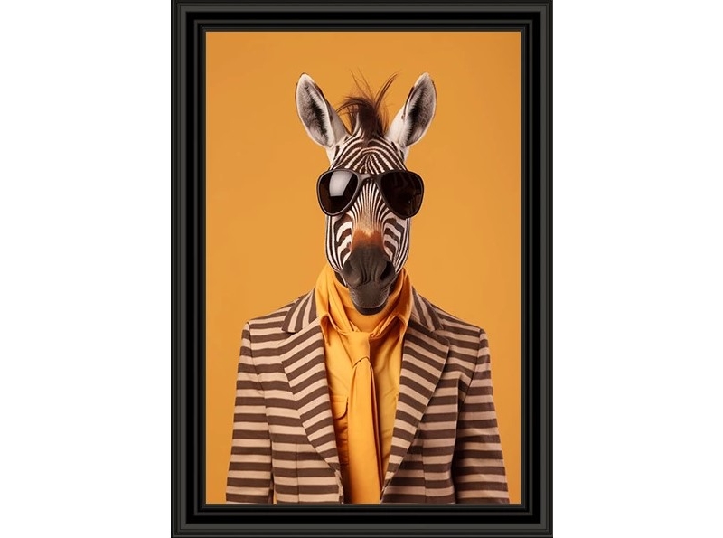zebra framed wall art