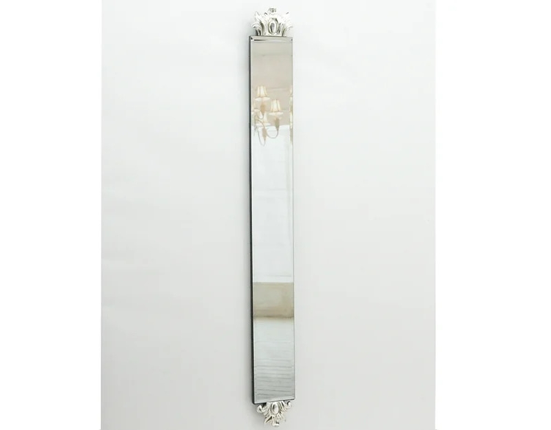 slim mirror with silver detail