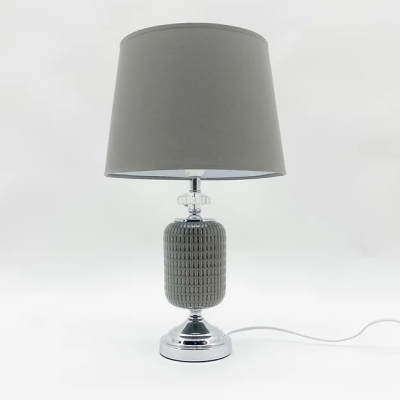 grey table lamp with grey shade 53cm £39.99