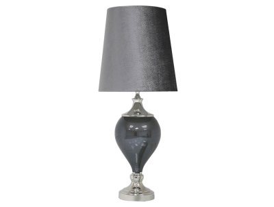 tall grey lamp with grey shade £149