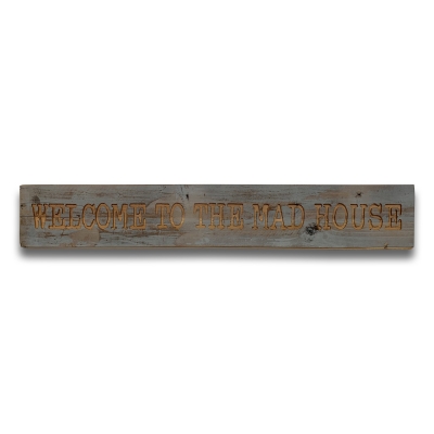 mad house grey wash wall plaque 