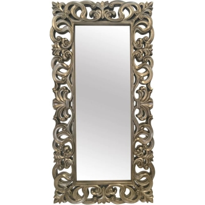 large ornate silver mirror 