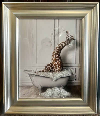 giraffe in the bath 