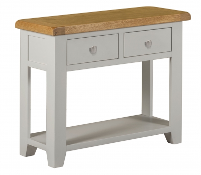 dove grey painted console table