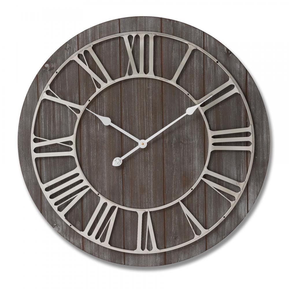 Wood Wall  Grey Plank Clock  £69 