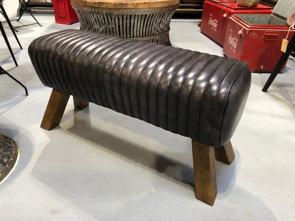 Black Leather Pommel Bench £299.