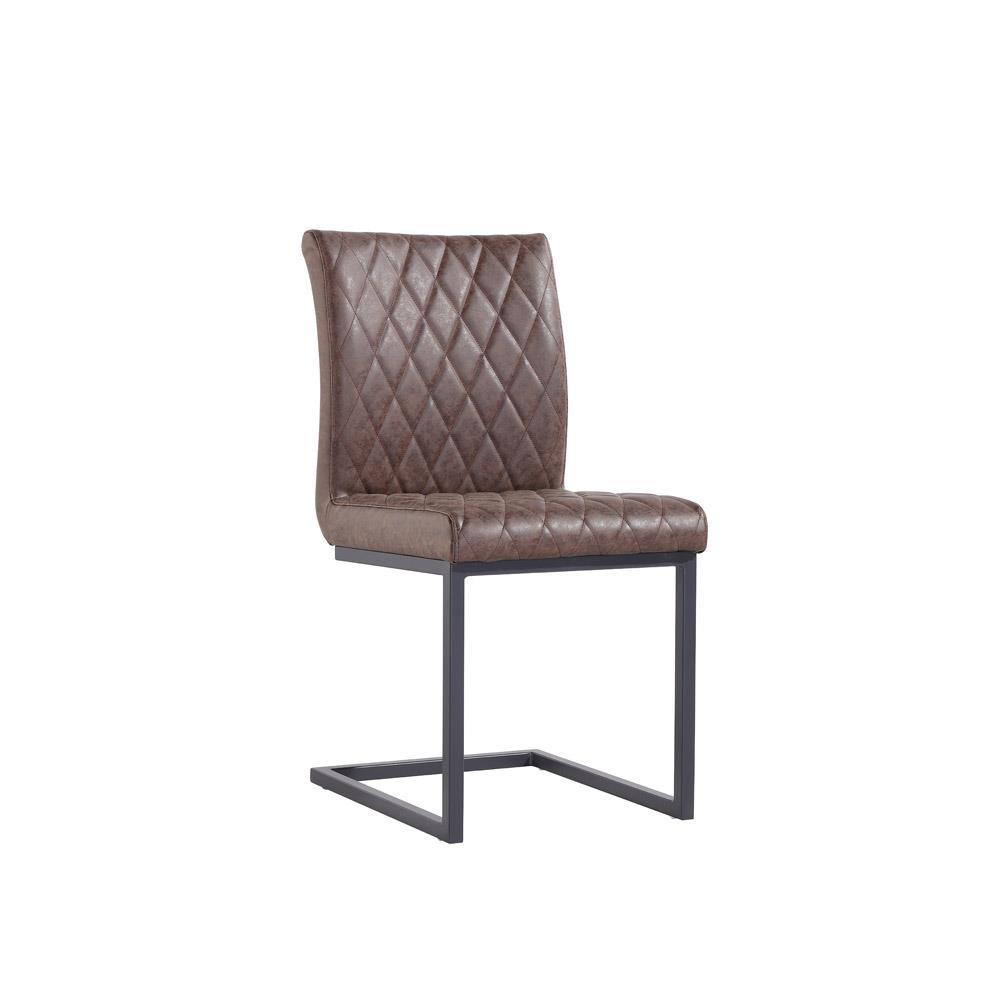 Diamond Stitch Cantilever Dining Chair