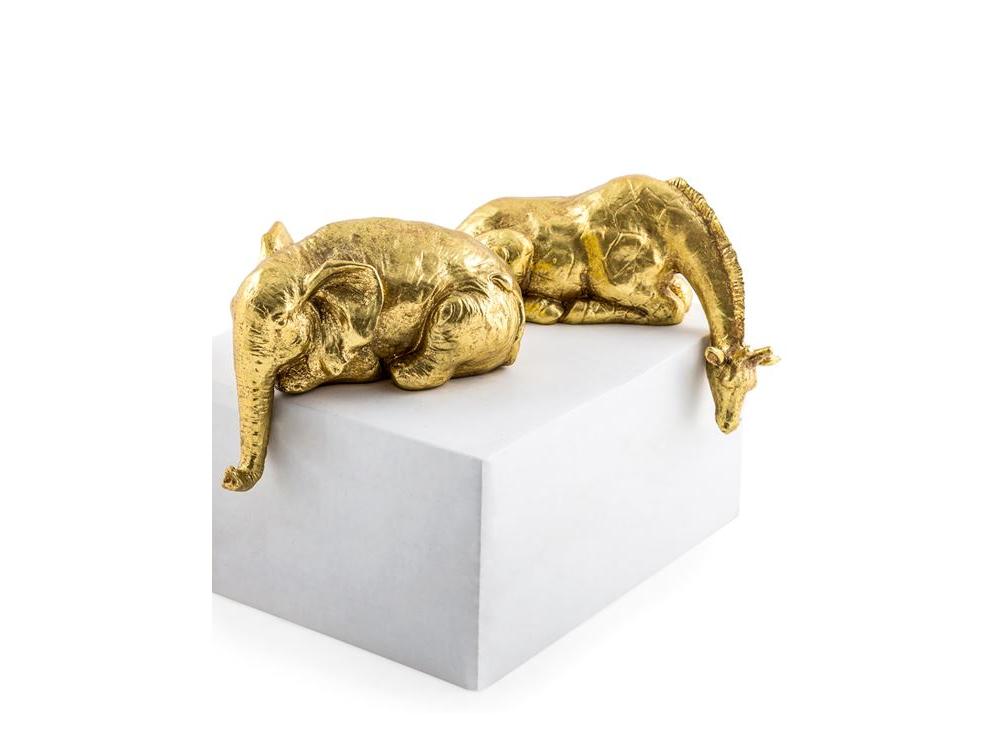 Gold Elephant & Giraffe Shelf Ornament £35