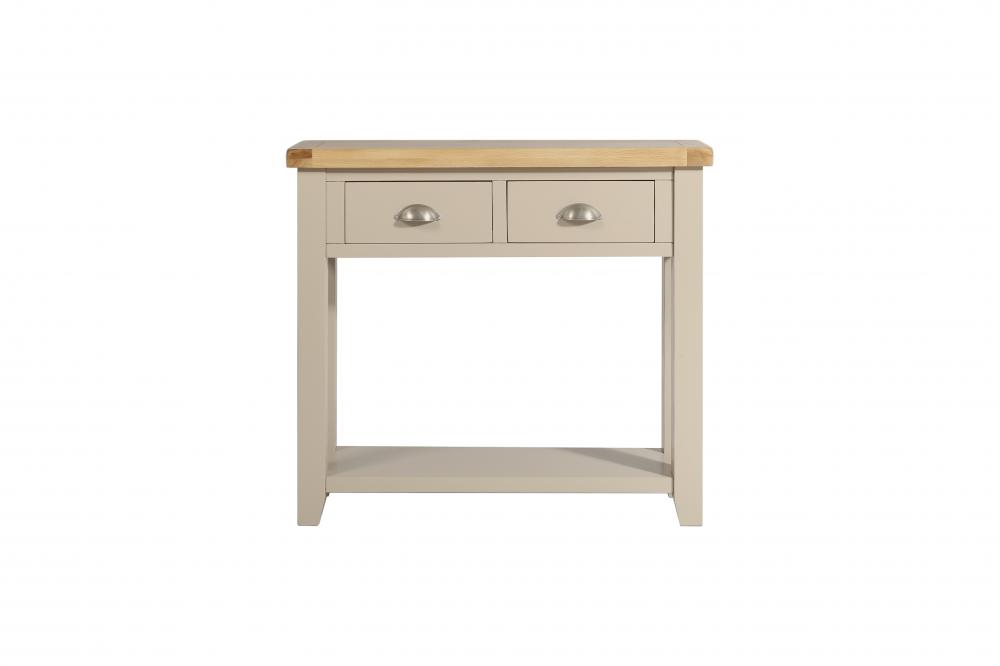 Truffle Painted 2 Drawer Console Table