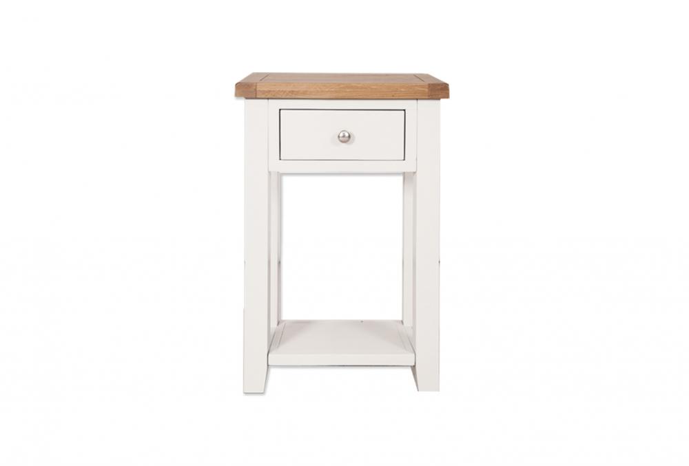 White Painted 1 Drawer Lamp Table £219