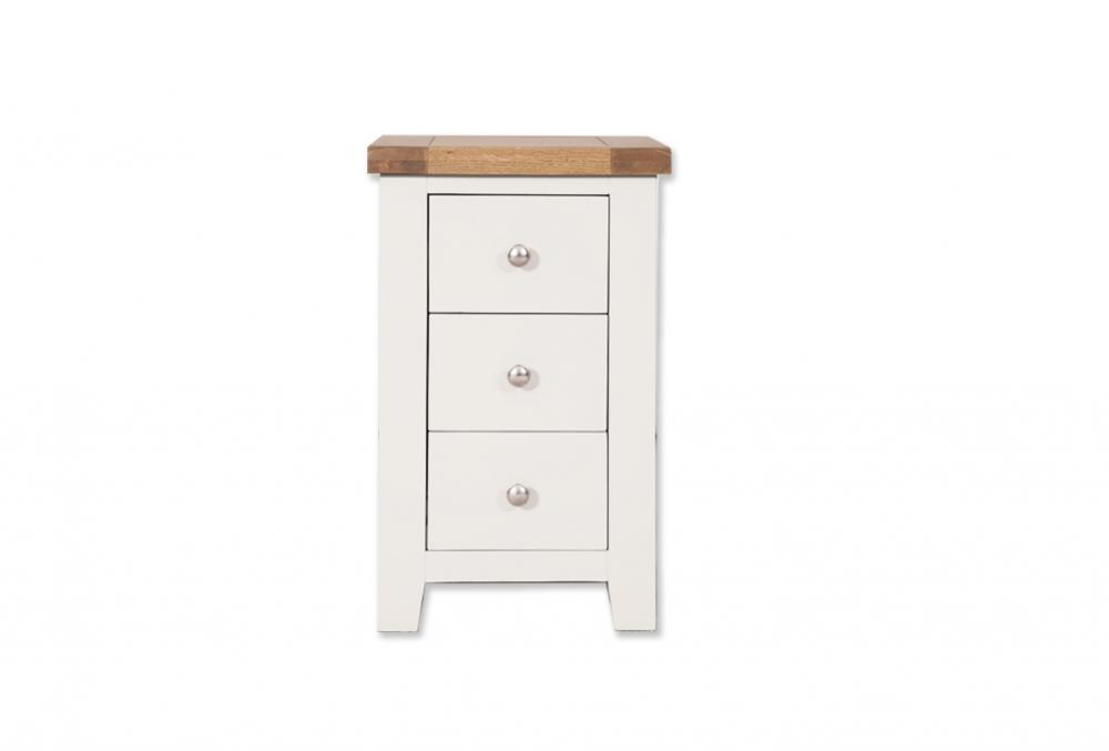 White Painted 3 Drawer Bedside £219