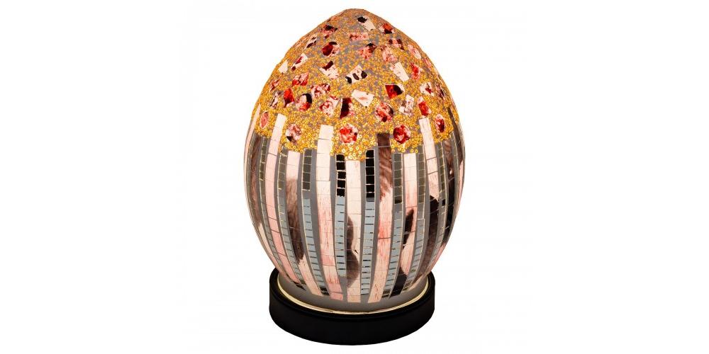 Mosaic Mini Egg Lamp in Silver & Pinks £27.99