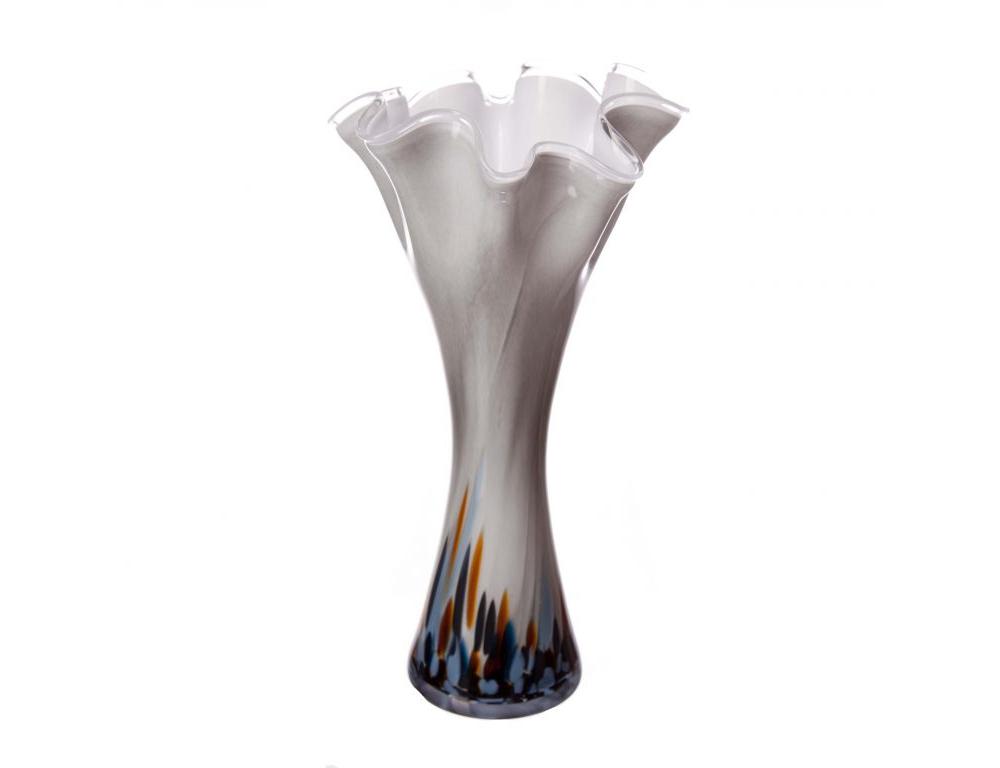 Hand Blown Blue Dynasty Fluted Vase £32.99