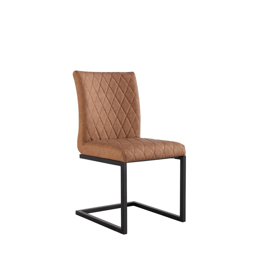 Cantilever Tan Dining Chair