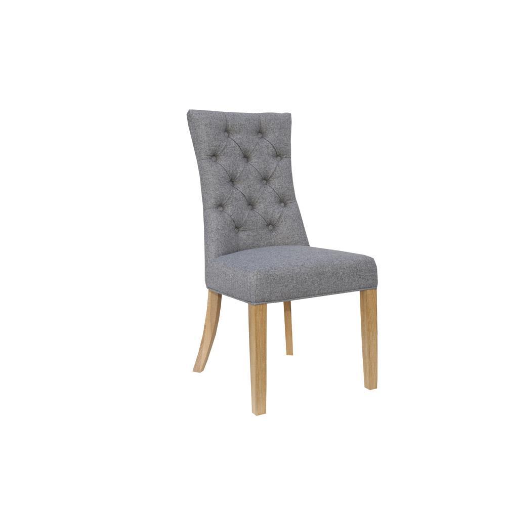 Light Grey Buttoned Back Chair £179