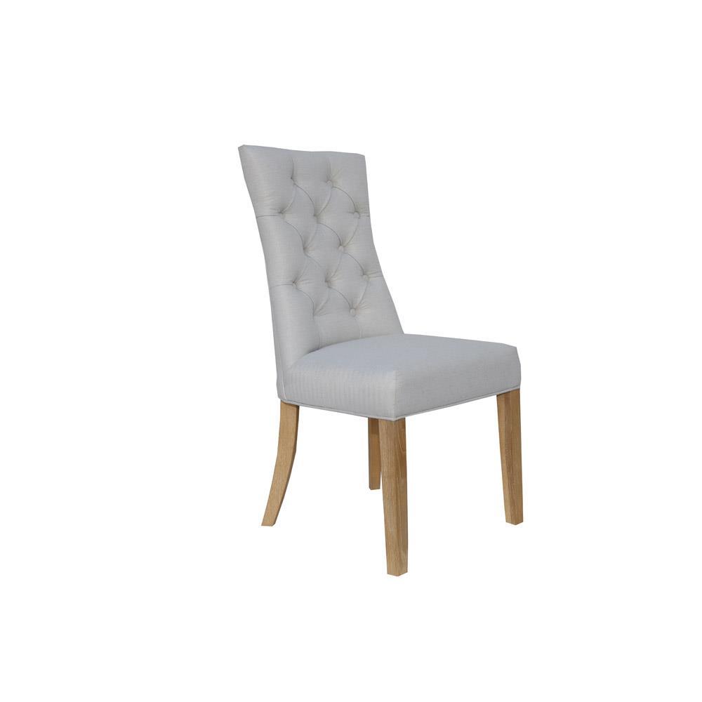 Natural Buttoned Back Chair