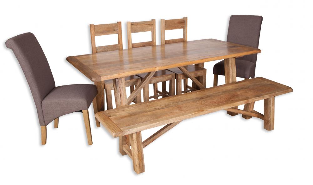Rustic Light Mango Extra Large Dining Table £550
