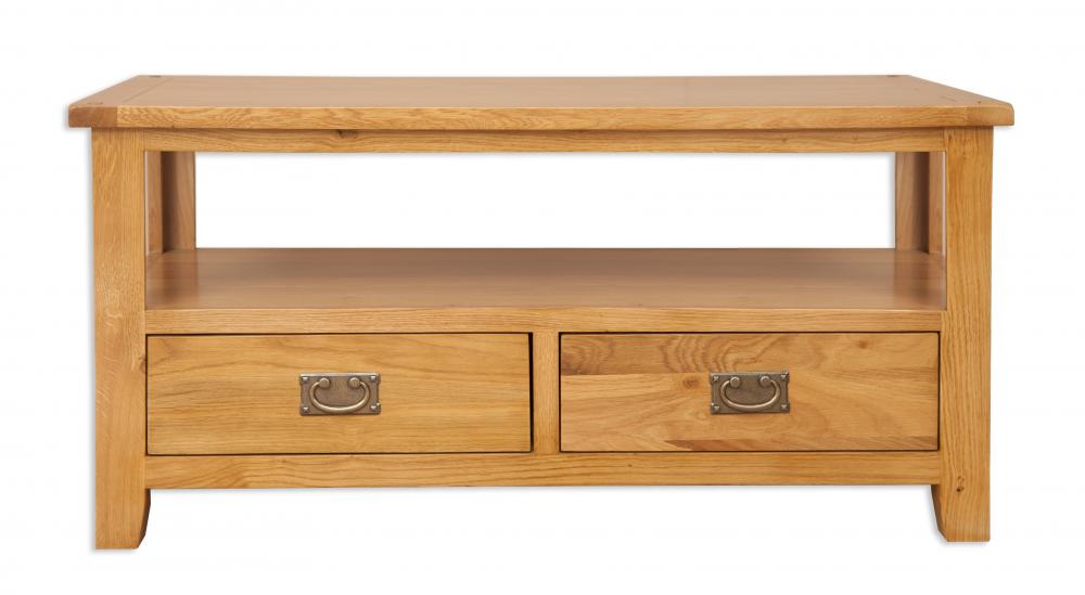 Natural Oak 2 Drawer Coffee Table