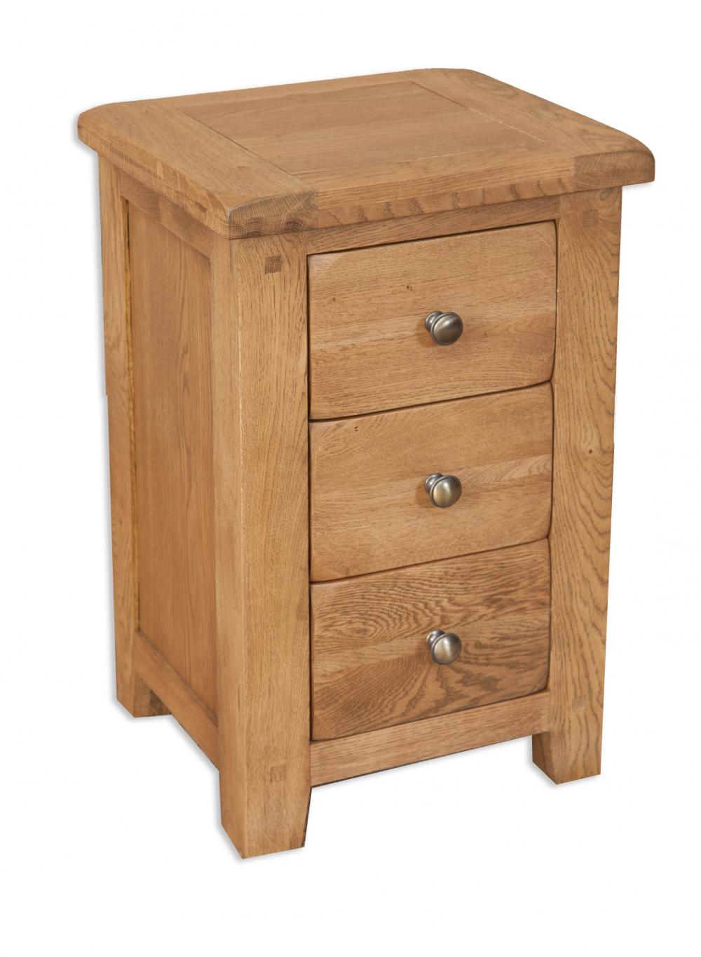 Country Oak 3 Drawer Bedside Cabinet £229