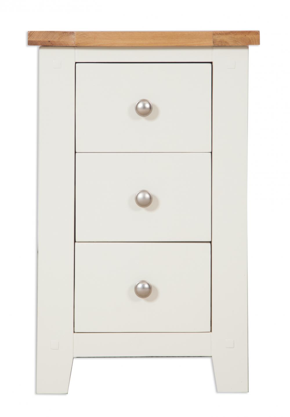 Ivory Painted 3 Drawer Bedside Cabinet £199