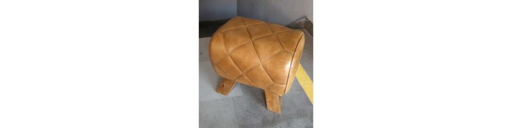 Quilted Leather Pommel Stool £99.