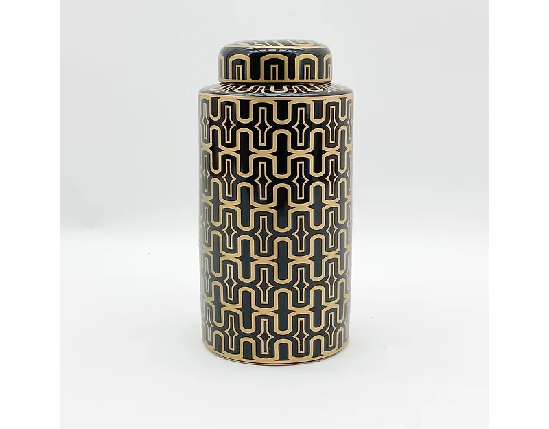 black and gold ginger jar 35cm £39.99