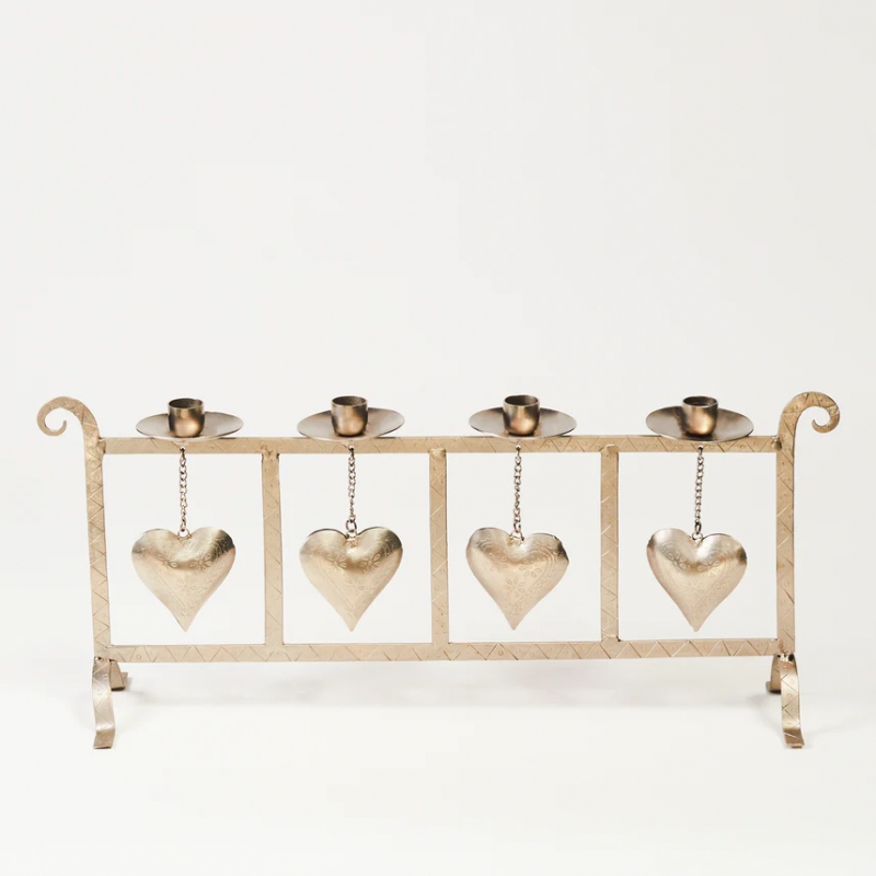 standing heart candle holder £35
