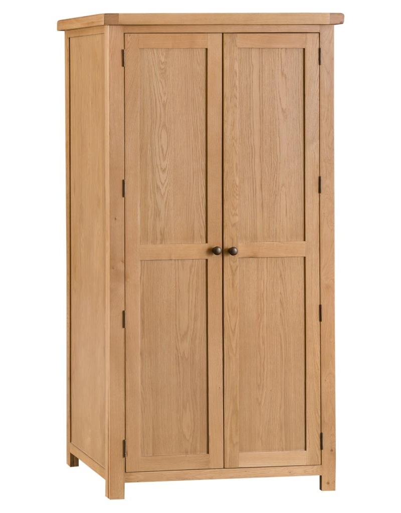 cottage oak 2 door wardrobe