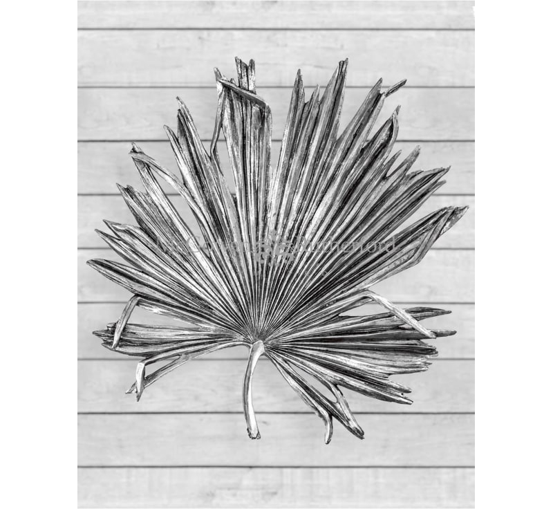 extra large silver palm leaf wall decor