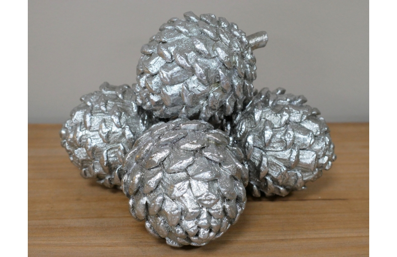 silver pine cones £3.99 each