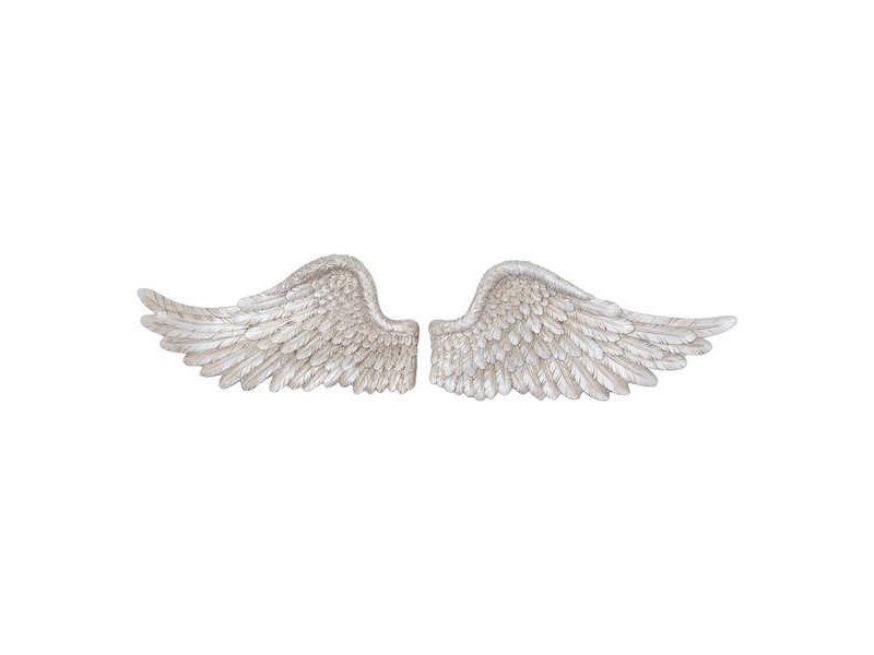 silver wall hanging angel wings 