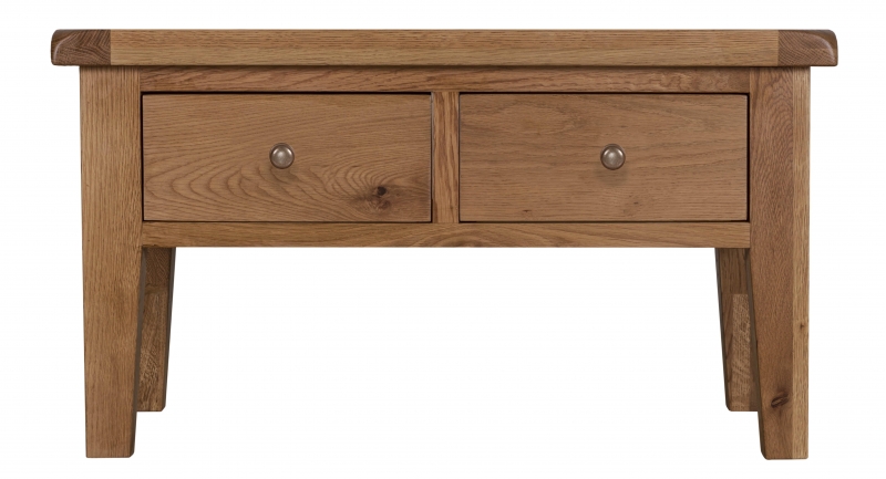 oak 2 drawer coffee table