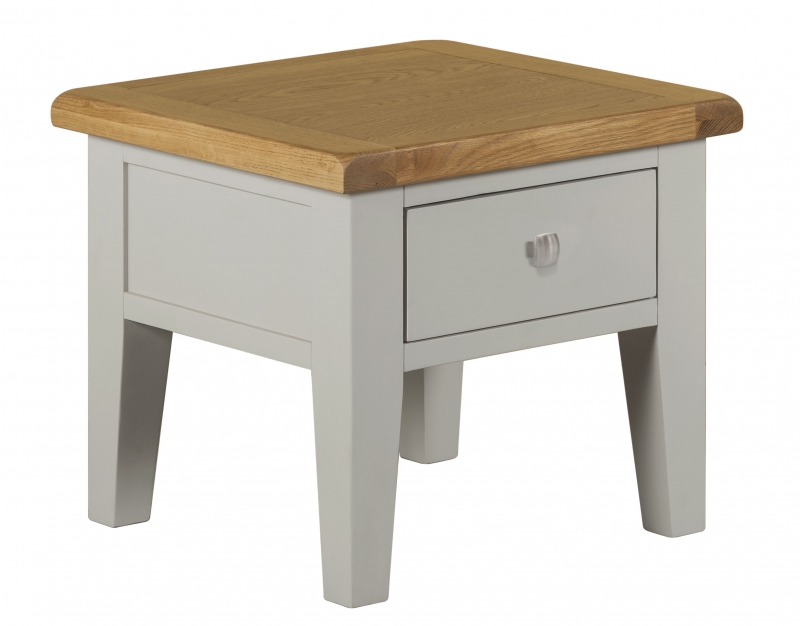 dove grey painted lamp table