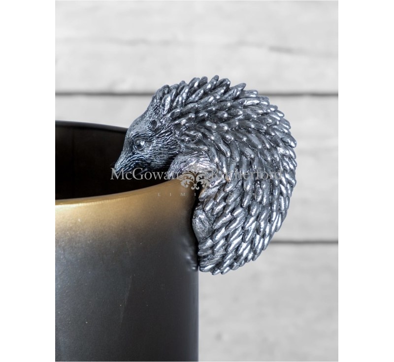 silver hanging hedgehog