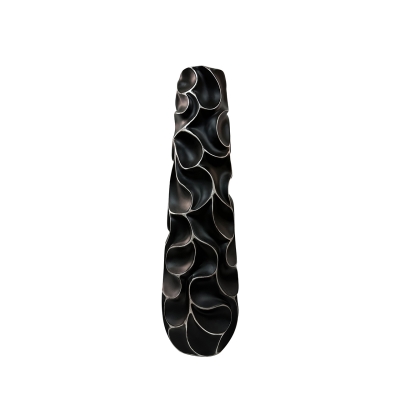 black matte ripples vase