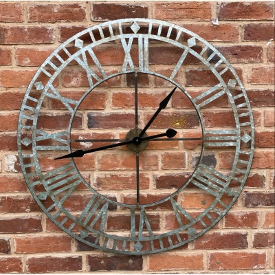 silver clock 94cm