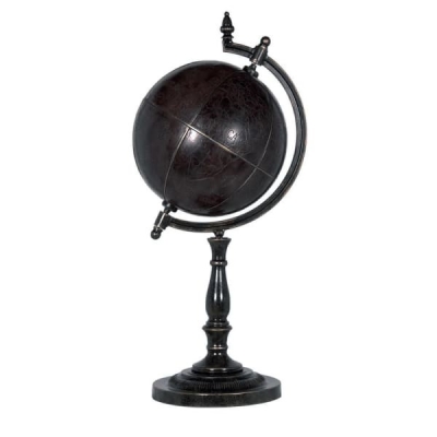 antique leather globe