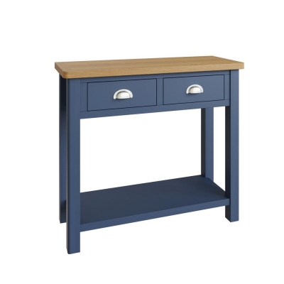 french navy painted console table