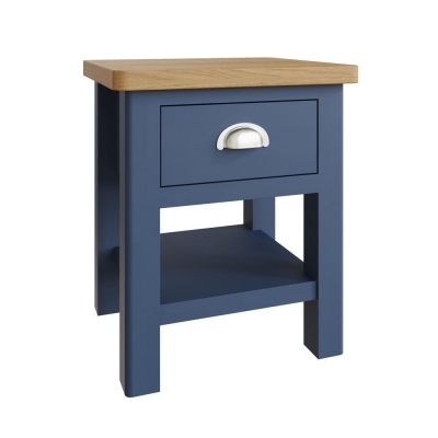 french navy painted small lamp table