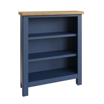 french navy painted small wide bookcase 