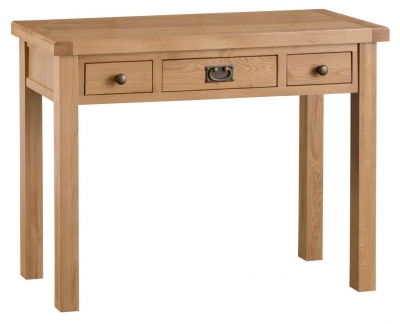cottage oak 3 drawer dressing table