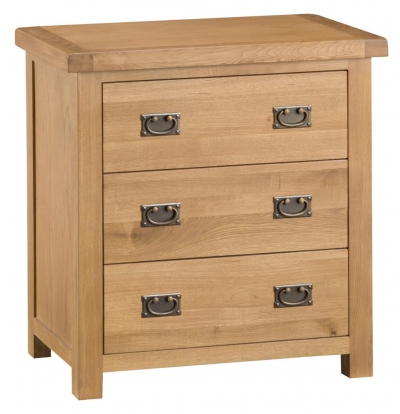cottage oak 3 drawer chest
