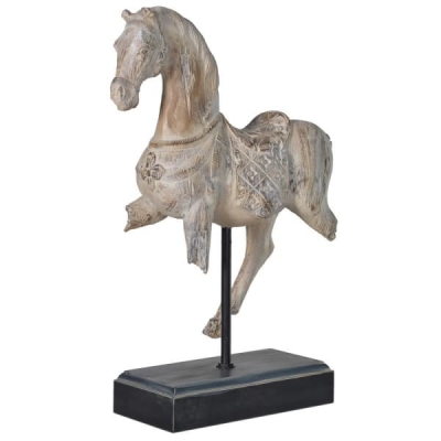 distressed horse sculpture 