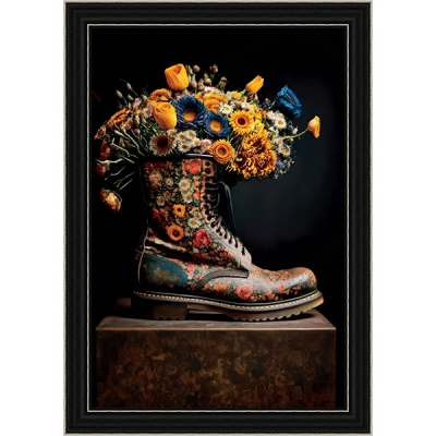 doc martin boot with flowers framed wall art £149