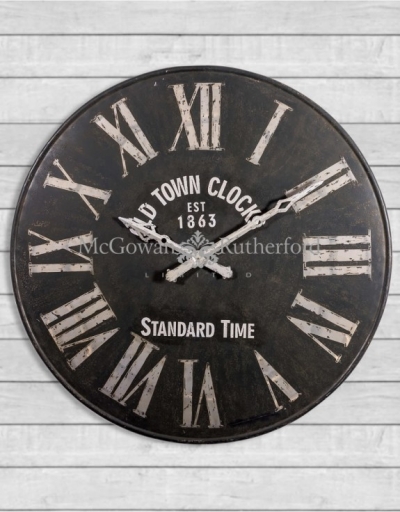121cm iron wall clock with steel numbers